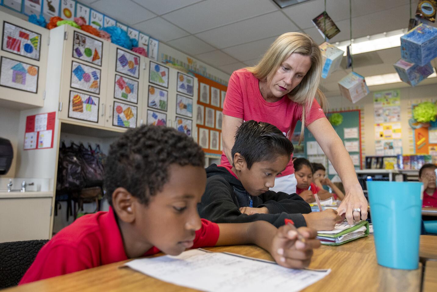Jennifer Swan-Altieri's third-grade class at Paul Revere Elementary School in Anaheim