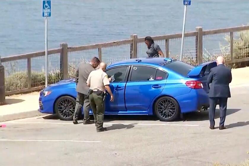 Six suspects were arrested Tuesday in connection with the Rancho Palos Verdes shooting of two victims, Jorge Ramos, 36, and Taylorraven Whittaker, 26, in a parked car at a beach overlook on Palos Verdes Drive on Monday morning.
