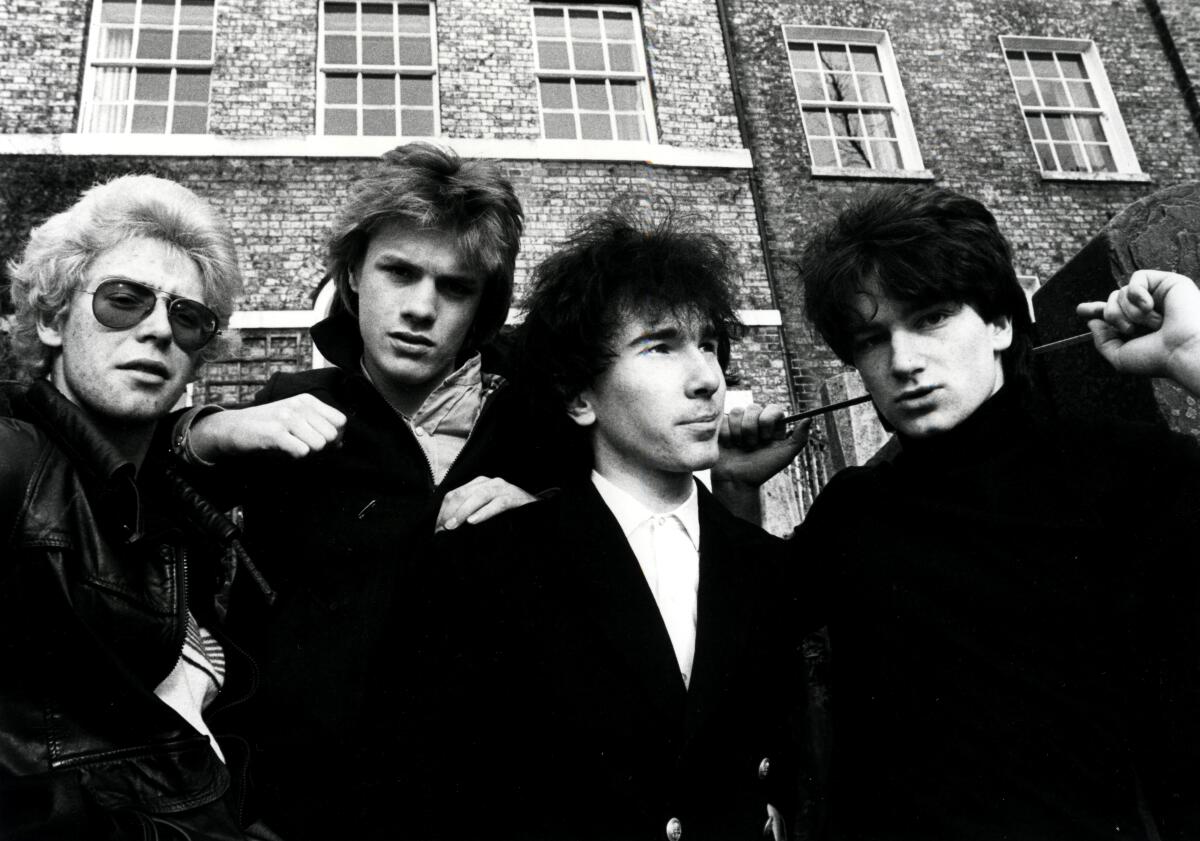 U2, circa 1979. From left: Adam Clayton, Larry Mullen Jr., The Edge and Bono.