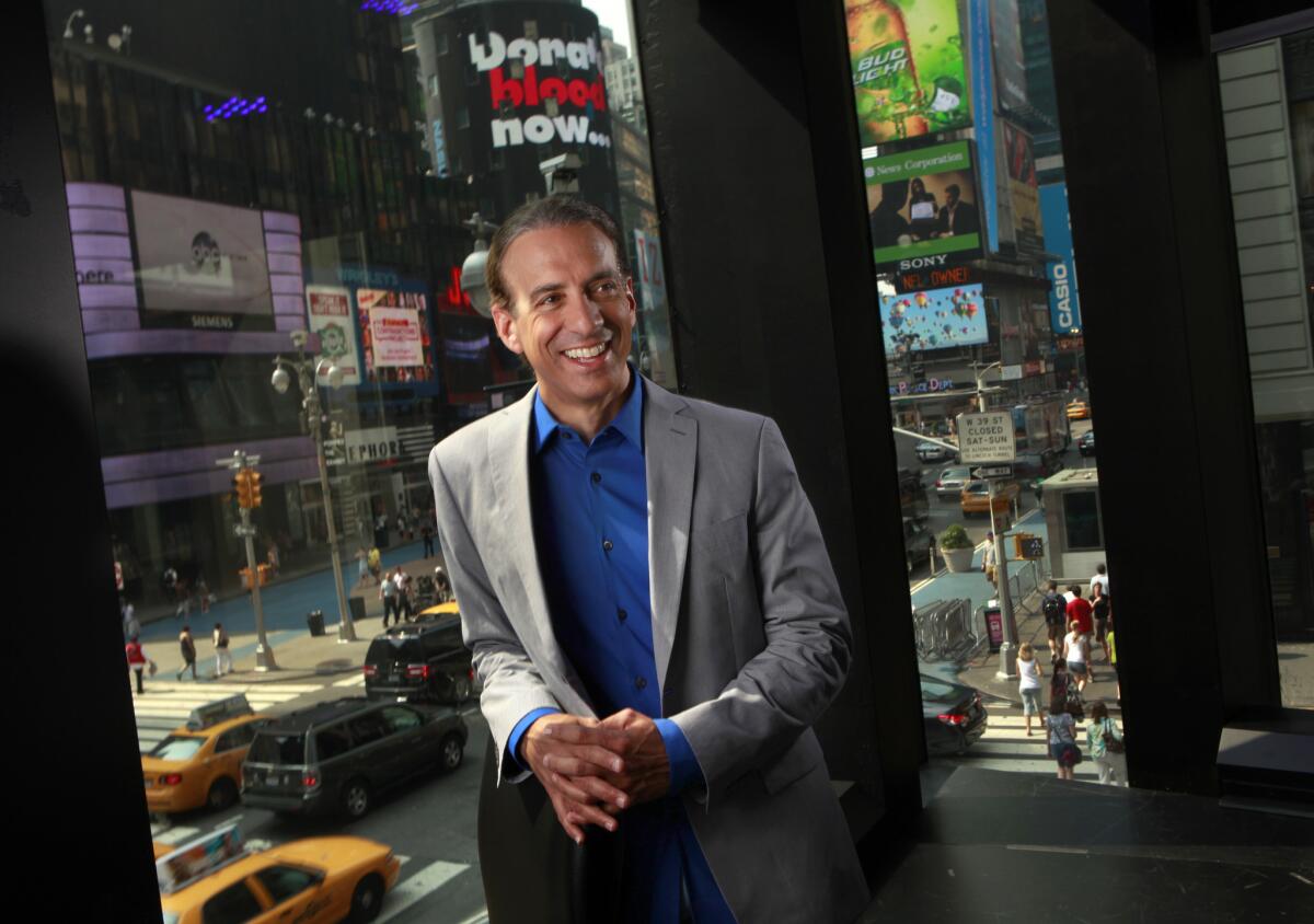 Van Toffler is leaving Viacom after 28 years. Toffler, in a 2011 photo in the MTV studio that overlooks Times Square in New York, will form his own content company.