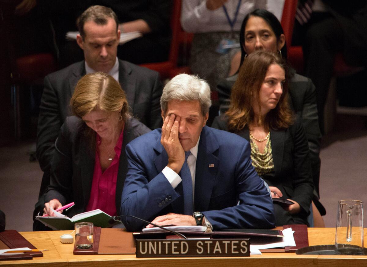 U.S. Secretary of State John Kerry attends the United Nations Security Council on Sept. 30, 2015.