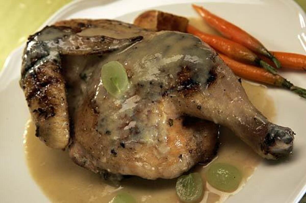 Massimo Ristorante's roasted chicken with grape sauce