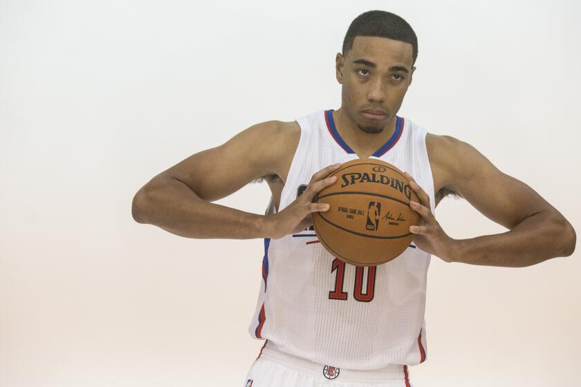 Clippers rookie forward Brice Johnson is seen at media day.