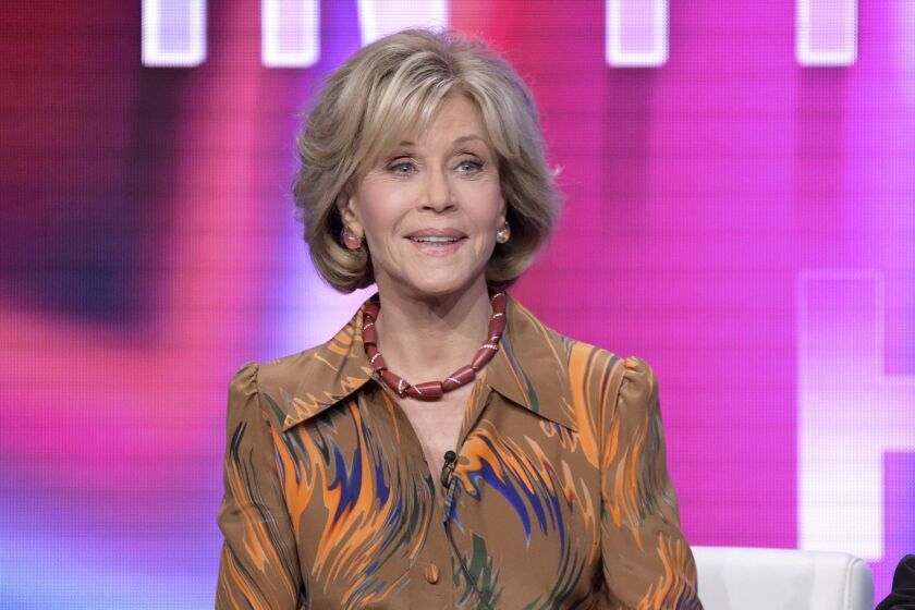 Jane Fonda speaks during the "Jane Fonda in Five Acts" panel during the HBO Television Critics Association Summer Press Tour at The Beverly Hilton hotel on Wednesday, July 25, 2018, in Beverly Hills, Calif. (Photo by Richard Shotwell/Invision/AP)