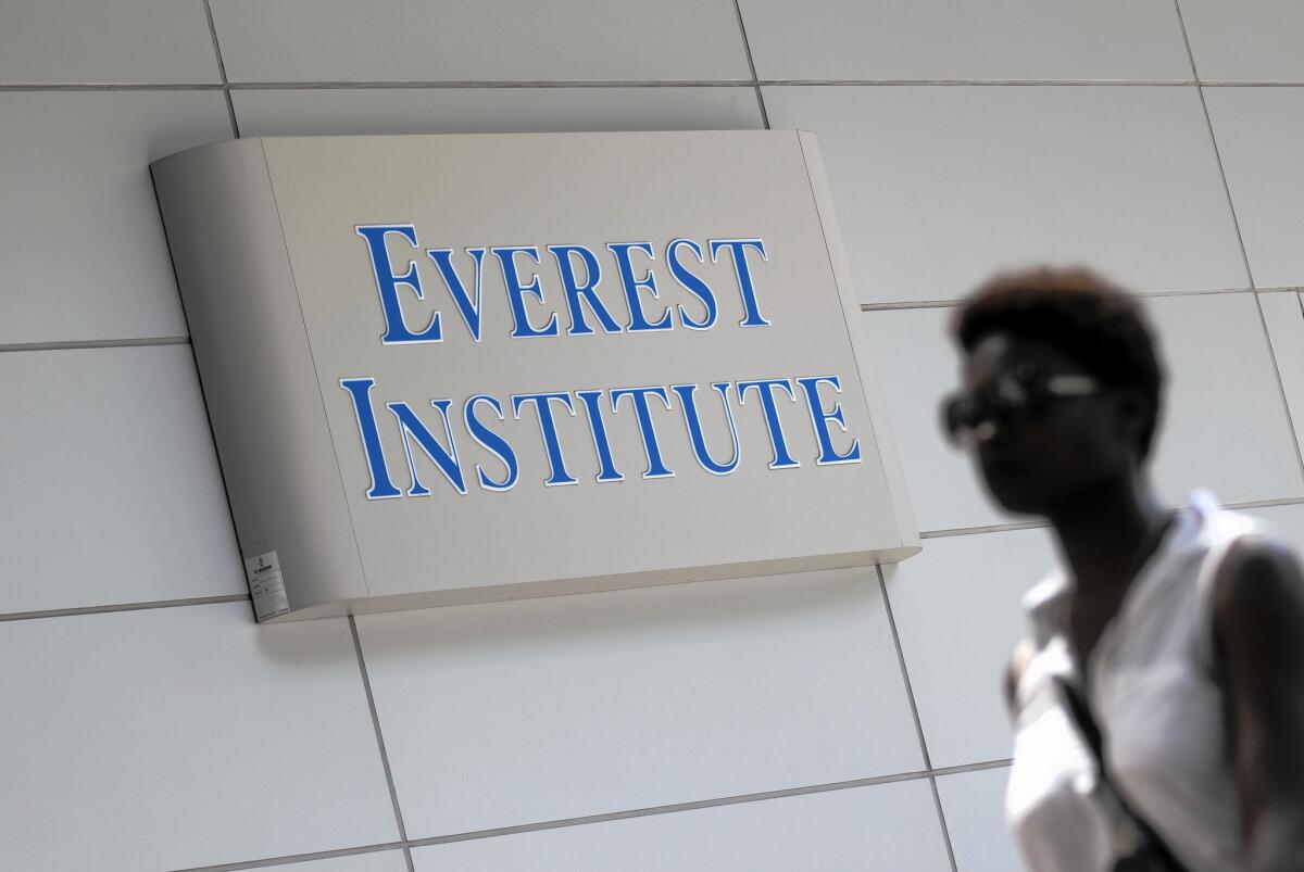 Everest Institute is one of Corinthian Colleges' brands. In November Corinthian announced that ECMC Group, a nonprofit student loan servicer, would purchase 56 of its schools, excluding those in California and some other Western states.