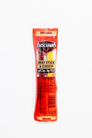 LOS ANGELES, CA, DECEMBER 26, 2024: Store bought grocery items that contain red dye #3, including Jack Links beef stick and cheese, are photographed at the Los Angeles Times on December 26, 2024. High doses of red dye #3 were found to cause cancer in lab animals decades ago. A federal law known as the Delaney Clause says no compound shown to cause cancer in animals or humans can be in the food supply. The FDA acknowledged the cancer studies decades ago and used the findings to deny a request to approve the dye's use in cosmetics, however, red #3 was already being used in food, and for some reason its authorization has not yet been revoked. (Christina House / Los Angeles Times)