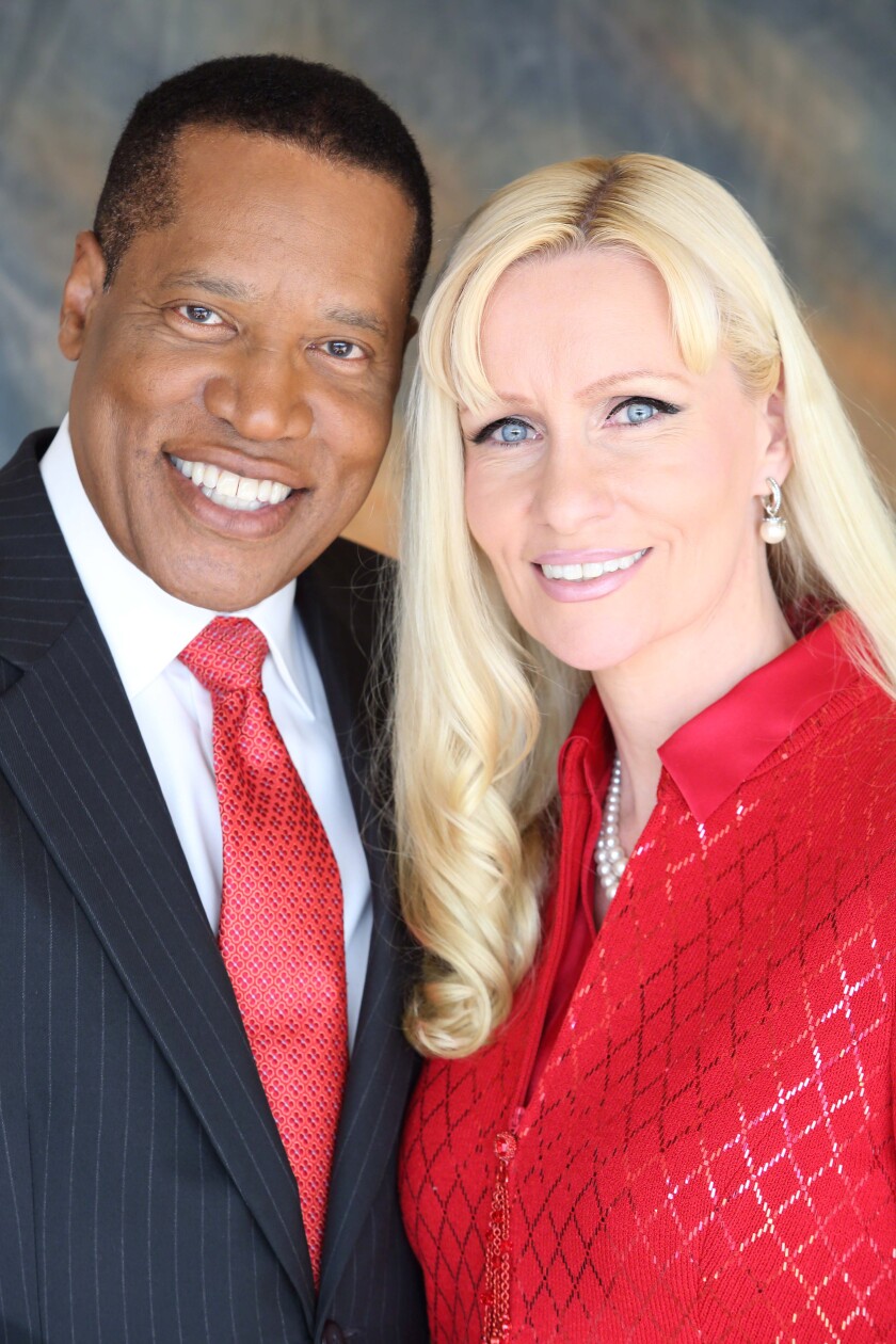 Larry Elder and his ex-fiancee Alexandra Datig