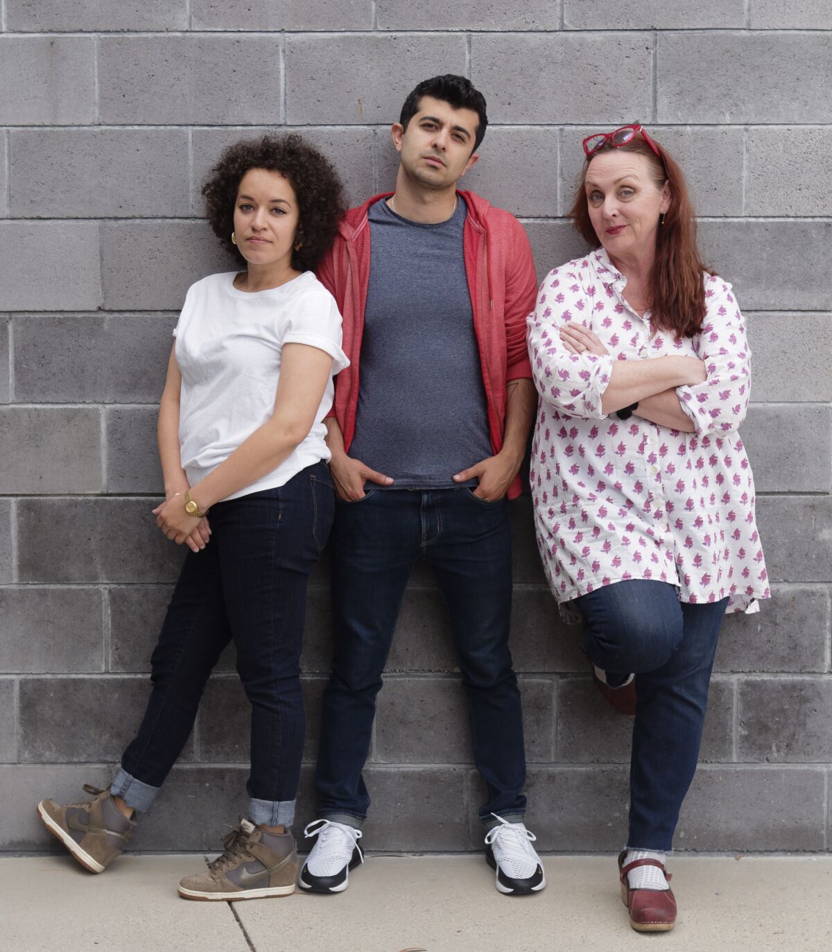 Shannon Matesky, Behzad Dabu and Linda Libby (from left) appear in Ike Holter's world-premiere work "Put Your House in Order" at La Jolla Playhouse.