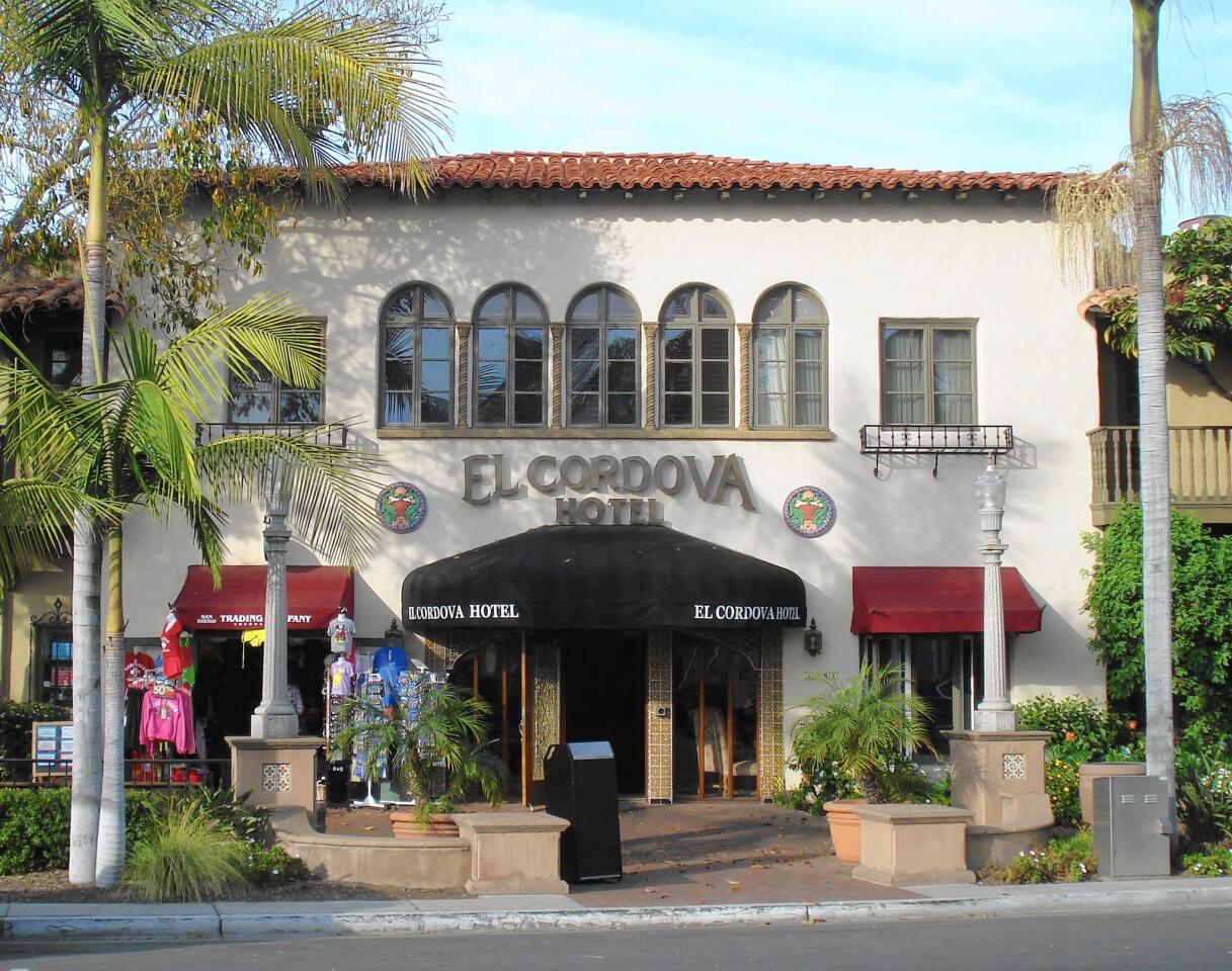 The El Cordova Hotel across the street from the Del is a moderately priced boutique hotel with shops and restaurants.