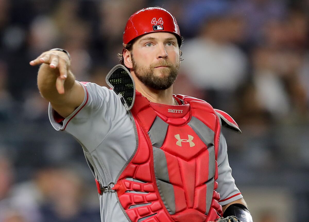 The Angels are not making a contract offer to arbitration-eligible catcher Kevan Smith.