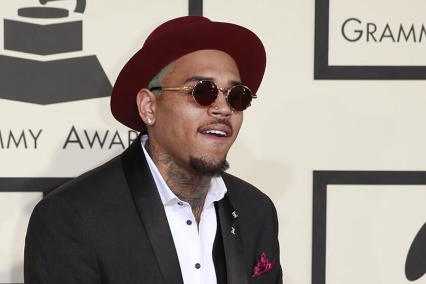 LOS ANGELES, CA - February 8, 2015 Chris Brown during the arrivals at the 57th Annual GRAMMY(R) Awards at STAPLES Center in Los Angeles, CA. Sunday, February 8, 2015. (Allen J. Schaben / Los Angeles Times)