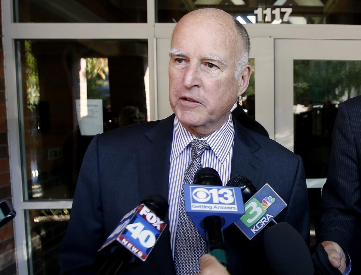 Gov. Brown on election day.