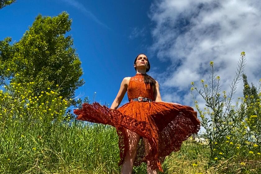 Melanie Scrofano on a hillside 