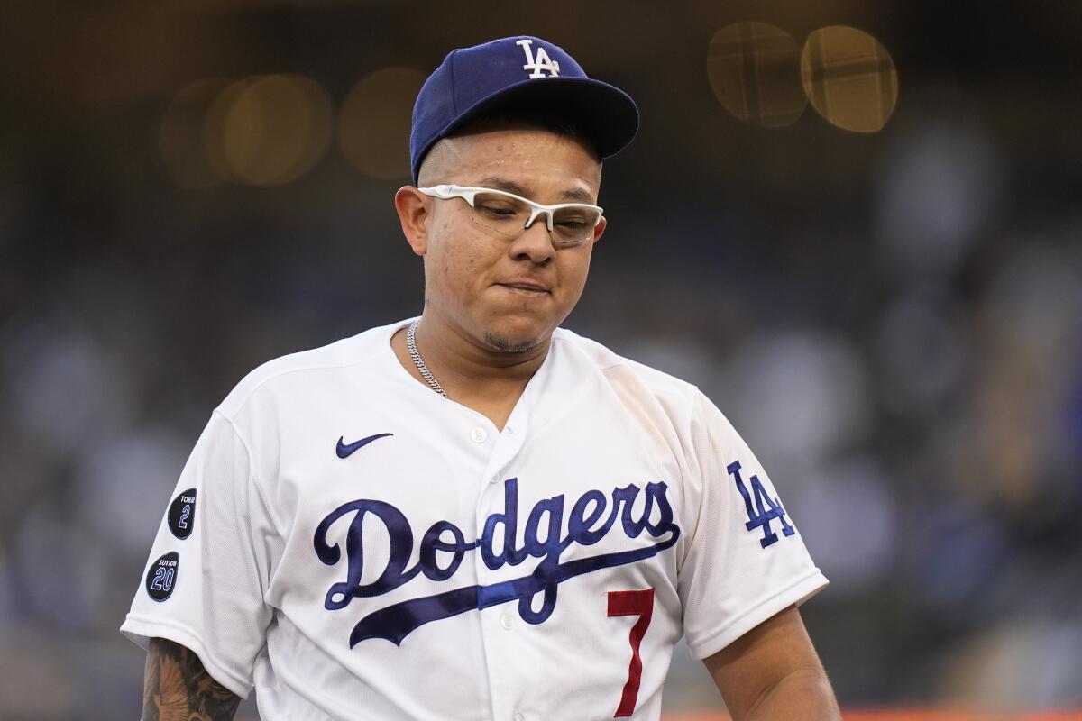 Los Angeles Dodgers pitcher Julio Urias  