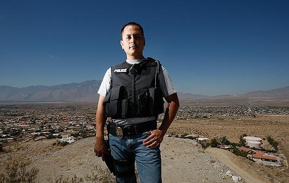 Desert Hot Springs Police Det. Gustavo Paiz investigates crimes in the small Coachella Valley community.
