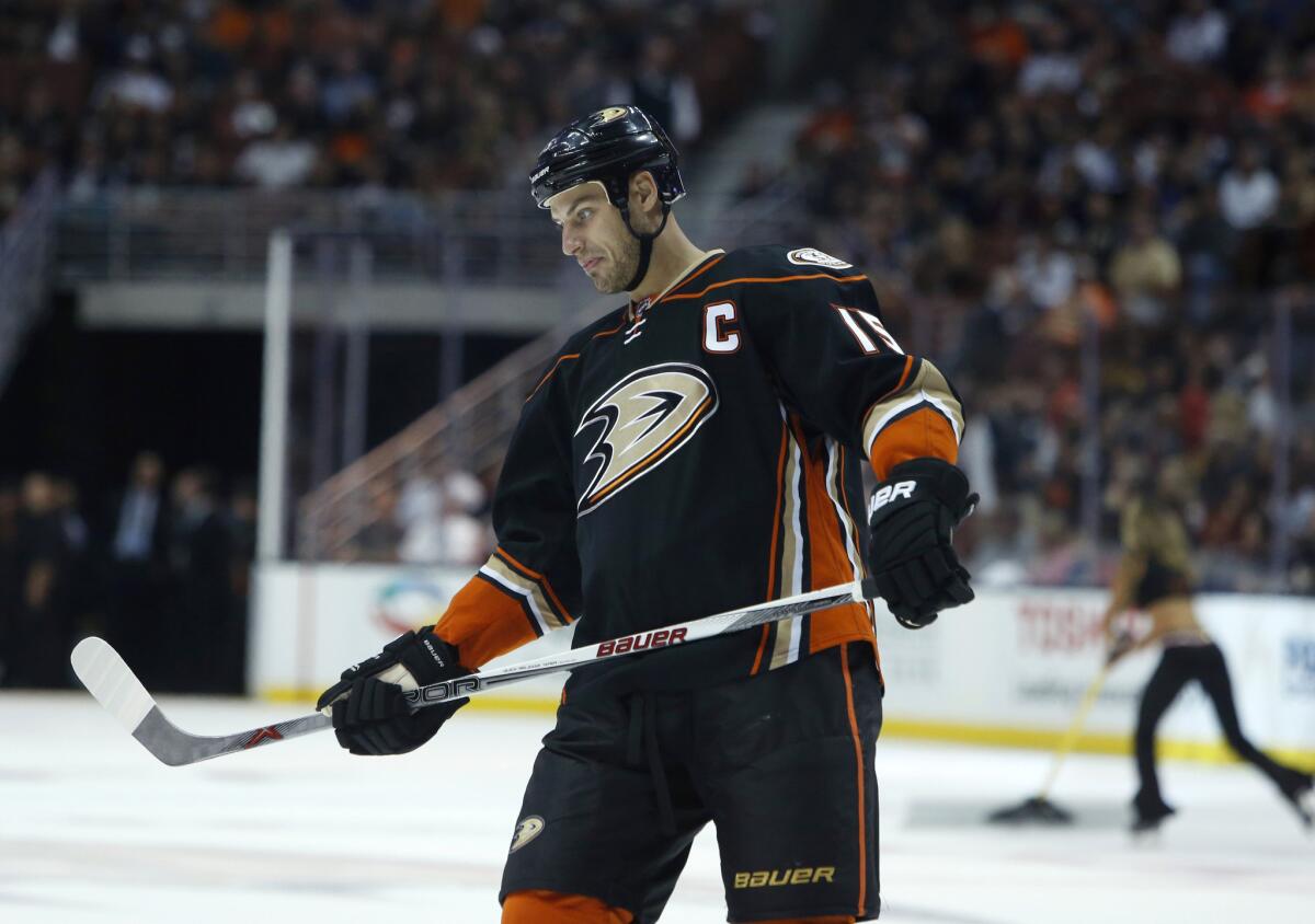 Ducks center Ryan Getzlaf during a game against the Coyotes on Oct. 14.
