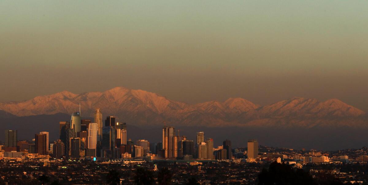 Snow on the San Gabriel Mountains