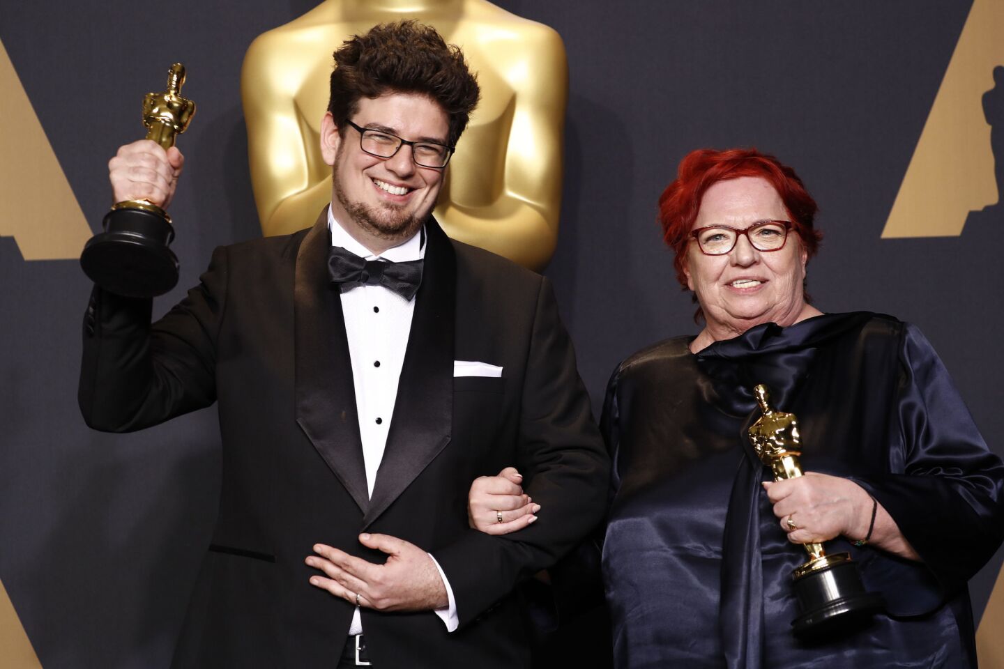 Kristof Deak and Anna Udvardy won the Oscar for live-action short film for "Sing."