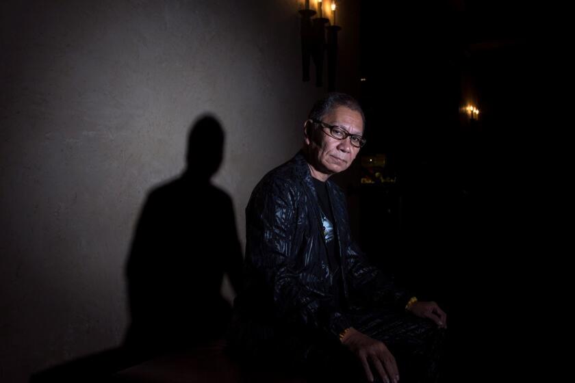 HOLLYWOOD, CA: November 2, 2017 - Japanese director Takashi Miike is photographed at the Roosevelt Hotel in Hollywood. His 100th film, "Blade of the Immortal," is based on a manga about a cursed samurai who cannot die. (Katie Falkenberg / Los Angeles Times)