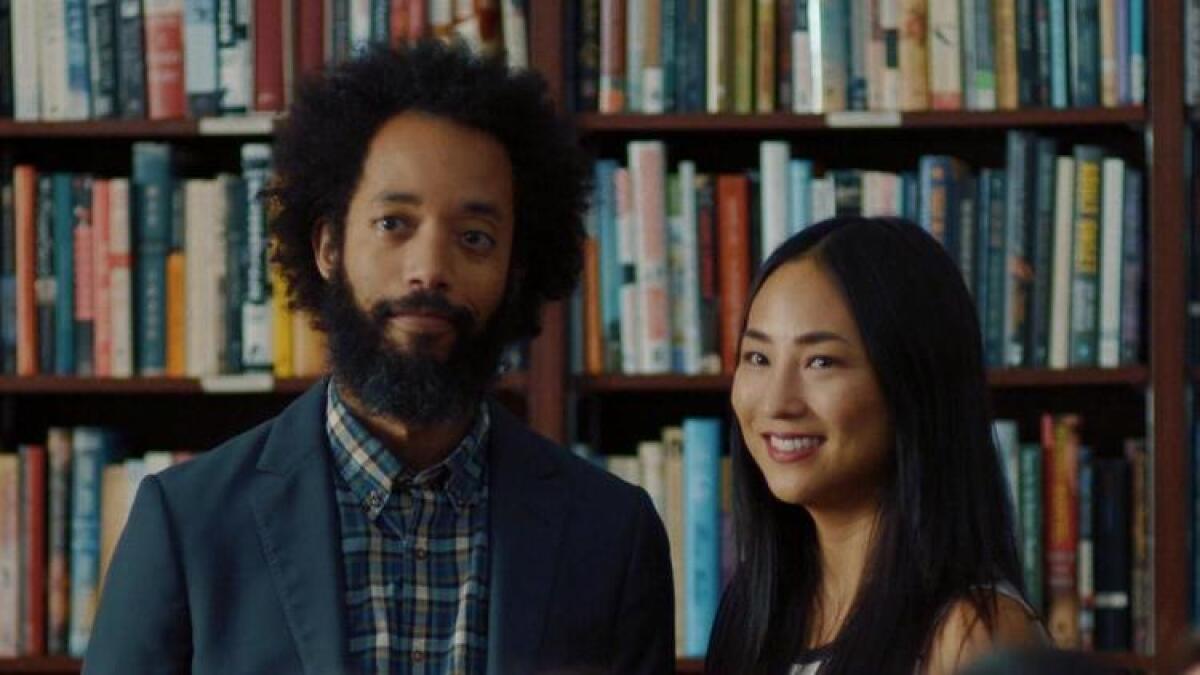 Wyatt Cenac and Greta Lee in Laura Terruso's "Fits and Starts."