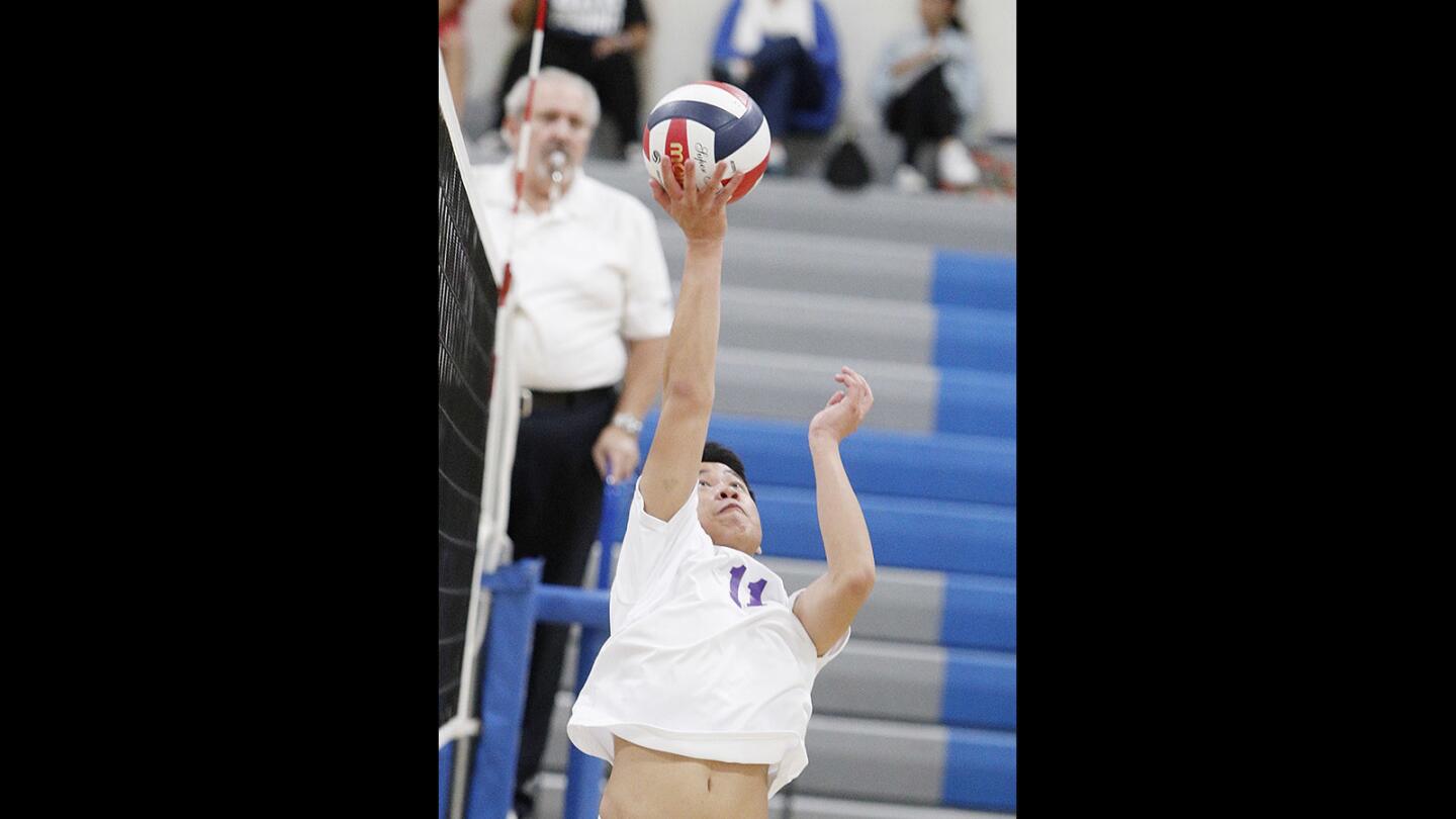 Photo Gallery: Burbank vs. Hoover in Pacific League boys' volleyball