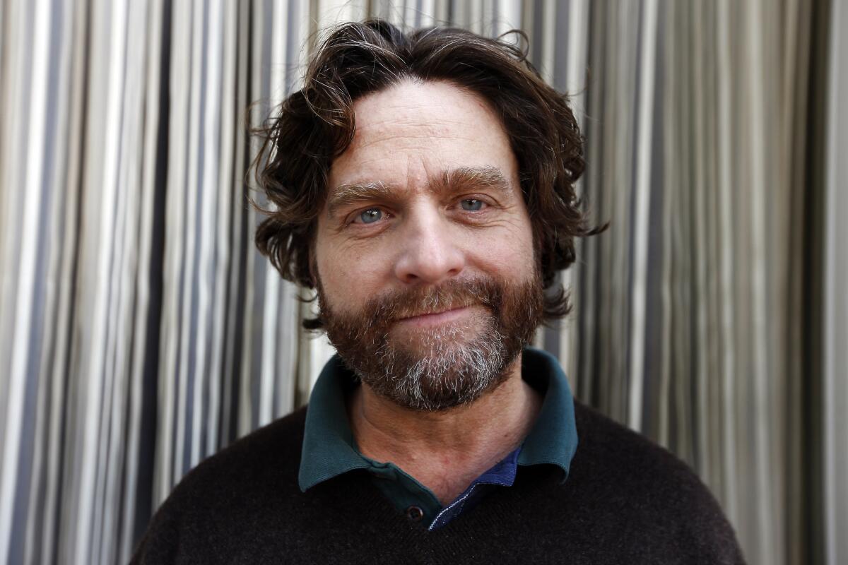 Portrait of Zach Galifianakis at The Langham Huntington in Pasadena, Calif. on Jan. 16, 2016.