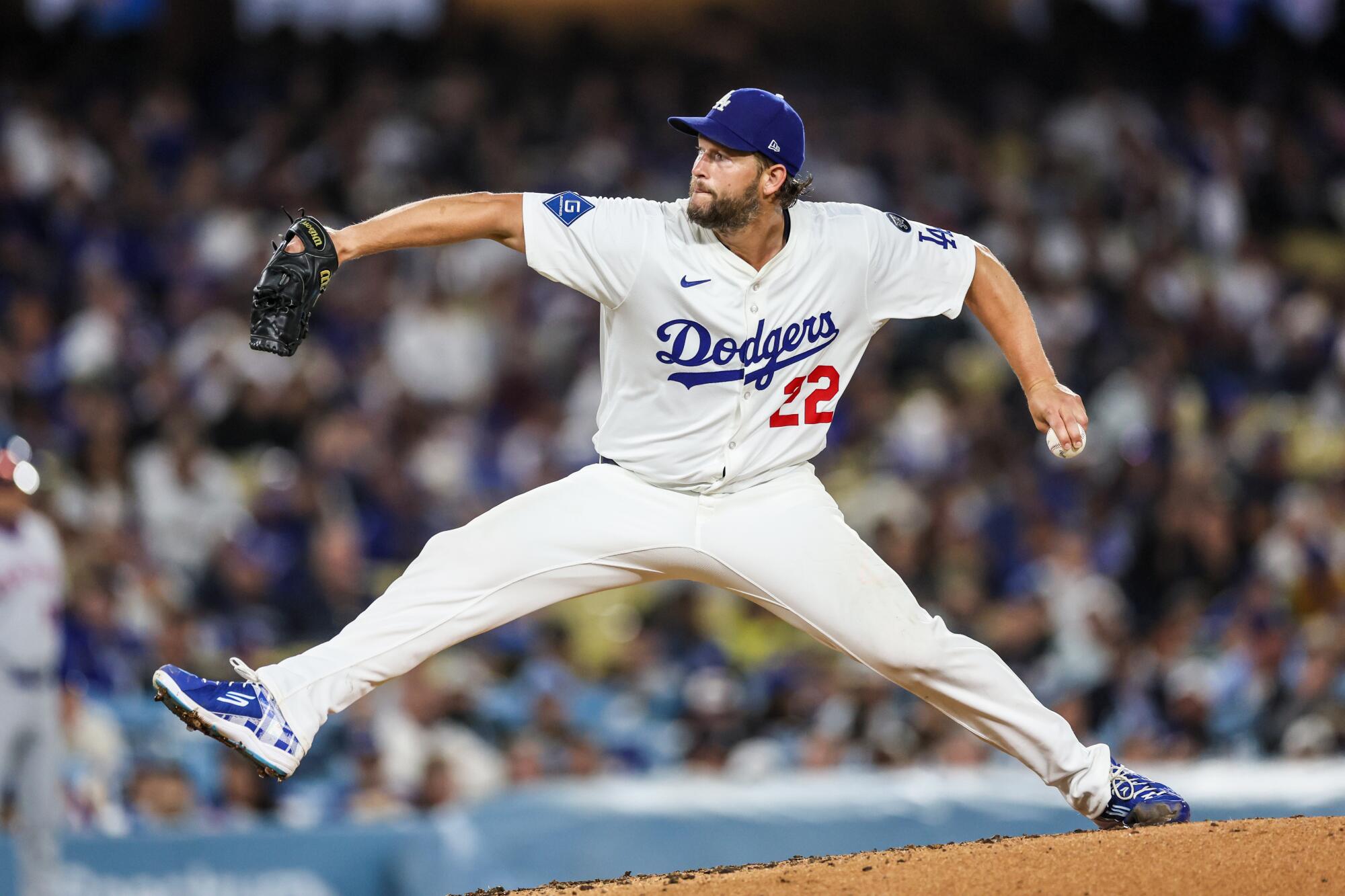 Dodgers pitcher Clayton Kershaw allowed 5 runs (3 earned) over 4.2 innings vs. the New York Mets at Dodger Stadium Tuesday.