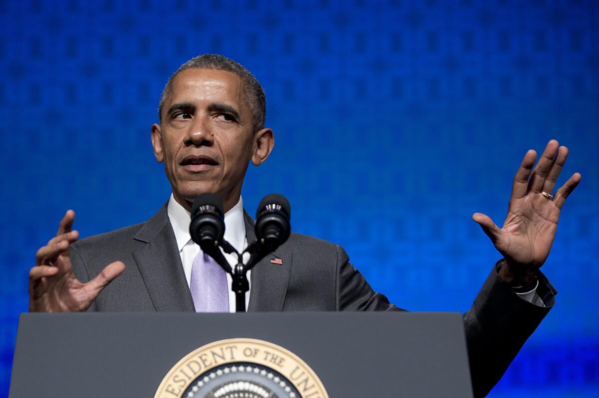 President Obama speaks to the Catholic Hospital Assn. Conference in Washington on June 9.