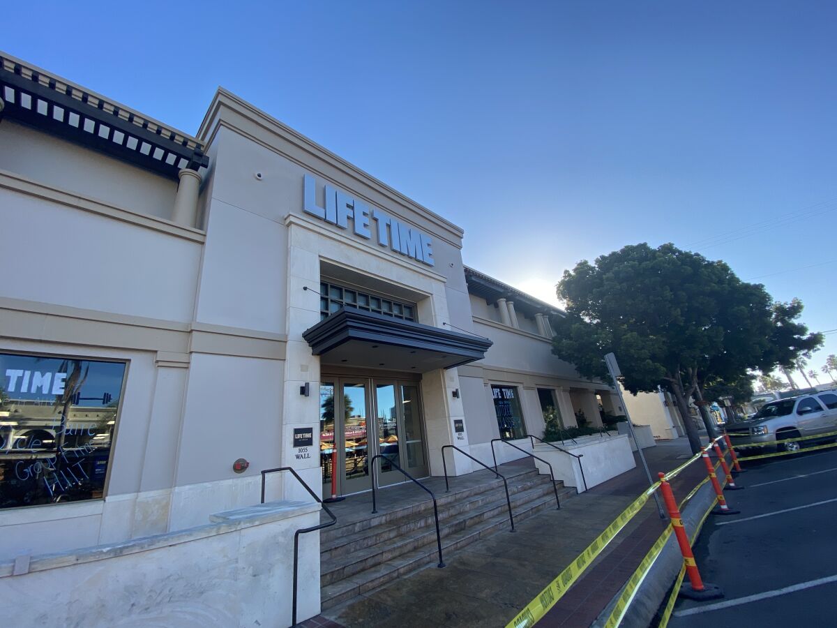 The Life Time fitness club on Wall Street in La Jolla is pictured Nov. 13.
