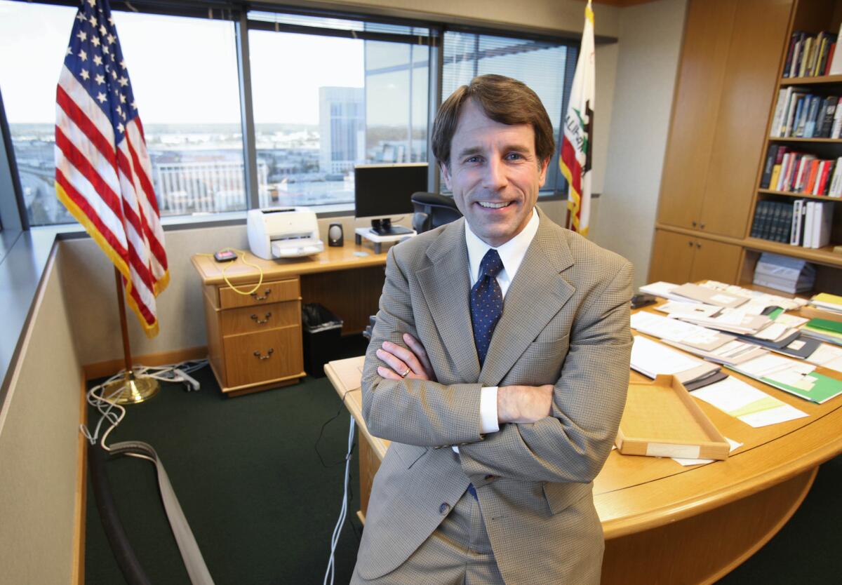 California Insurance Commissioner Dave Jones is seen in his office in Sacramento.