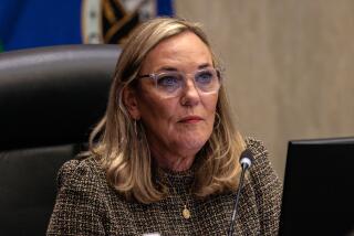 LOS ANGELES, CA - OCTOBER 03: Supervisor fifth district Kathryn Barger at County of Los Angeles Board of Supervisors meeting.County of Los Angeles Board of Supervisors meeting. County of Los Angeles Board of Supervisors on Tuesday, Oct. 3, 2023 in Los Angeles, CA. (Irfan Khan / Los Angeles Times)