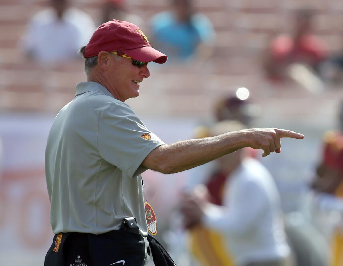 USC Athletic Director Pat Haden on game day at the Coliseum on Oct. 26, 2013.