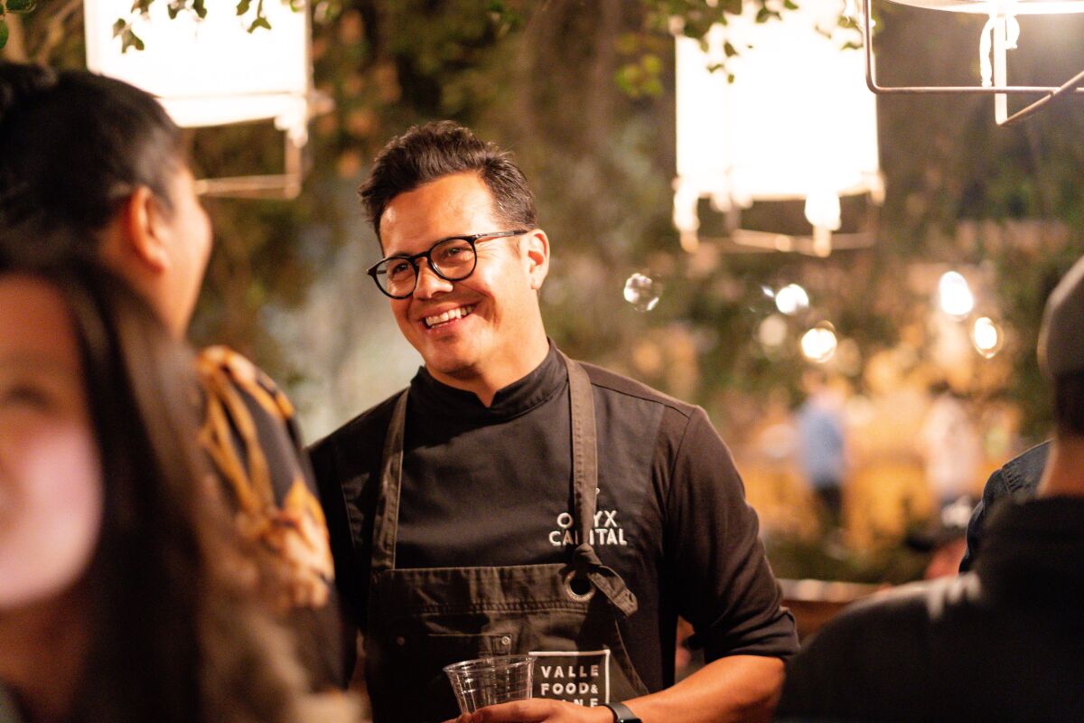 Chef Ruffo Ibarra of Oryx restaurant in Tijuana at the 2019 Valle Food & Wine Festival in Baja's Valle de Guadalupe.