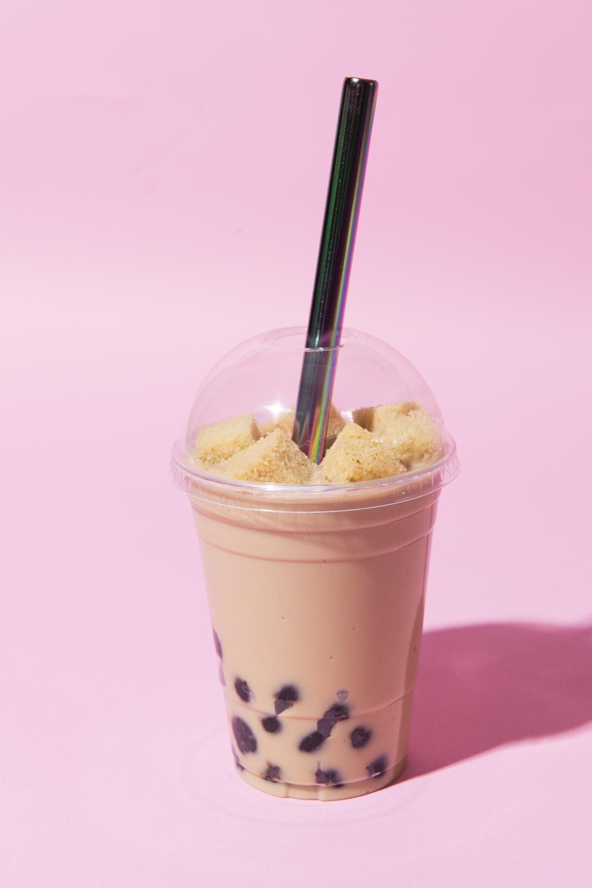 Bubble tea birthday cake