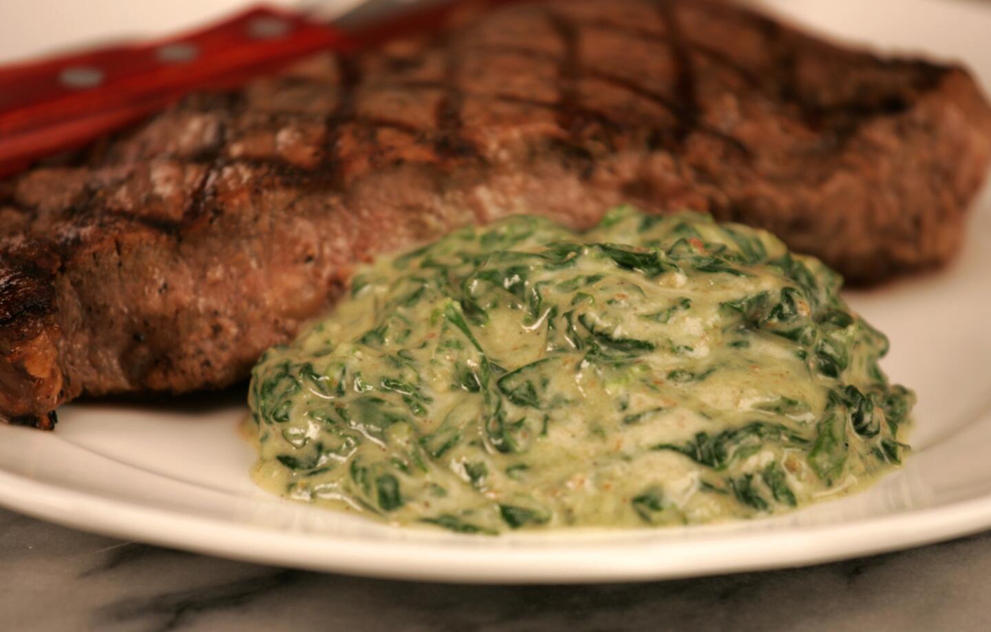 Creamed spinach