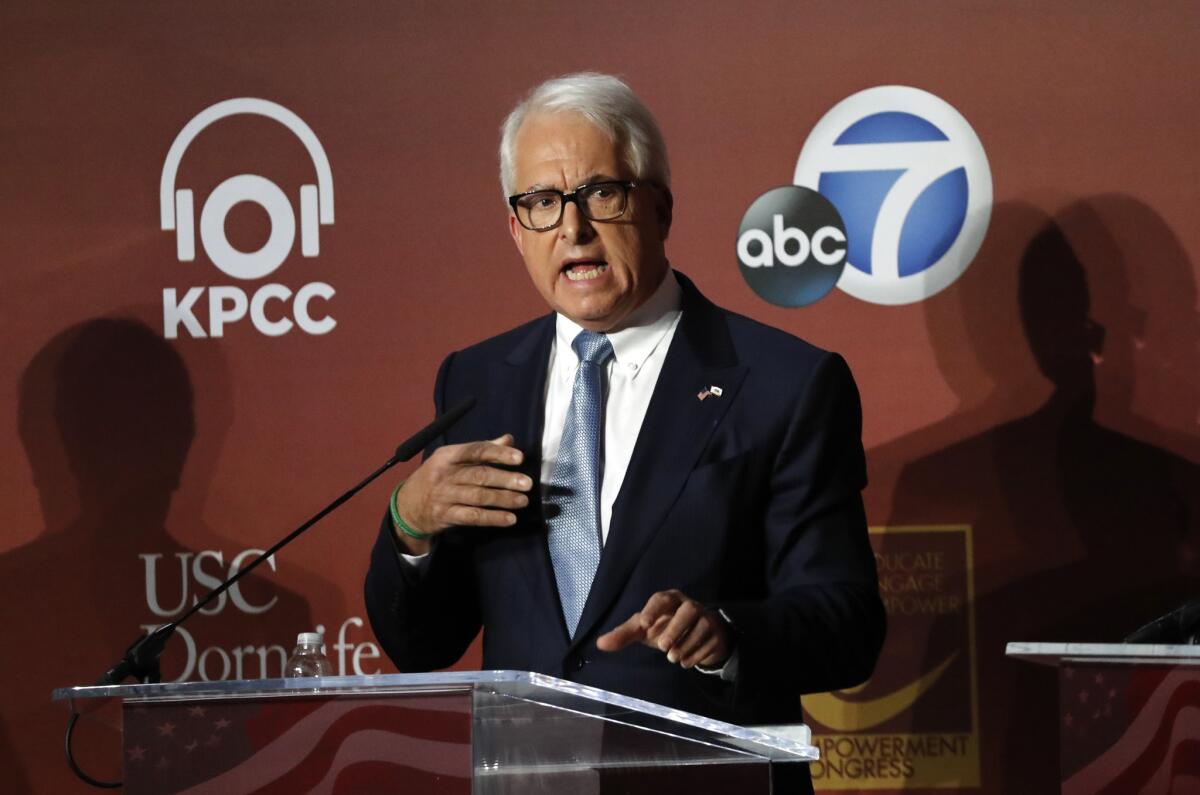 California gubernatorial candidate John Cox reported raising $518,446 in 2017.