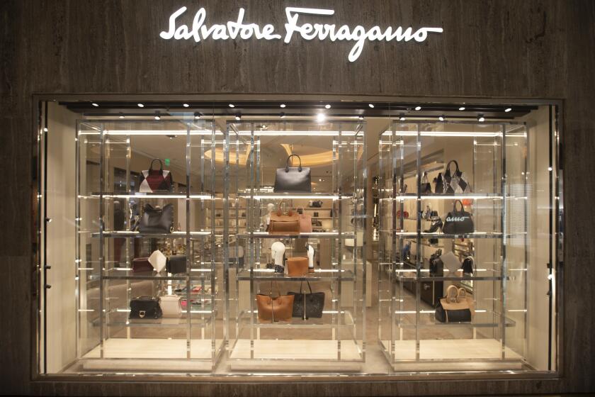 COSTA MESA, CALIF. - FEBRUARY 16: A newly renovated and redesigned Salvatore Ferragamo store at the South Coast Plaza on Saturday, Feb. 16, 2019 in Costa Mesa, Calif. (Kent Nishimura / Los Angeles Times)
