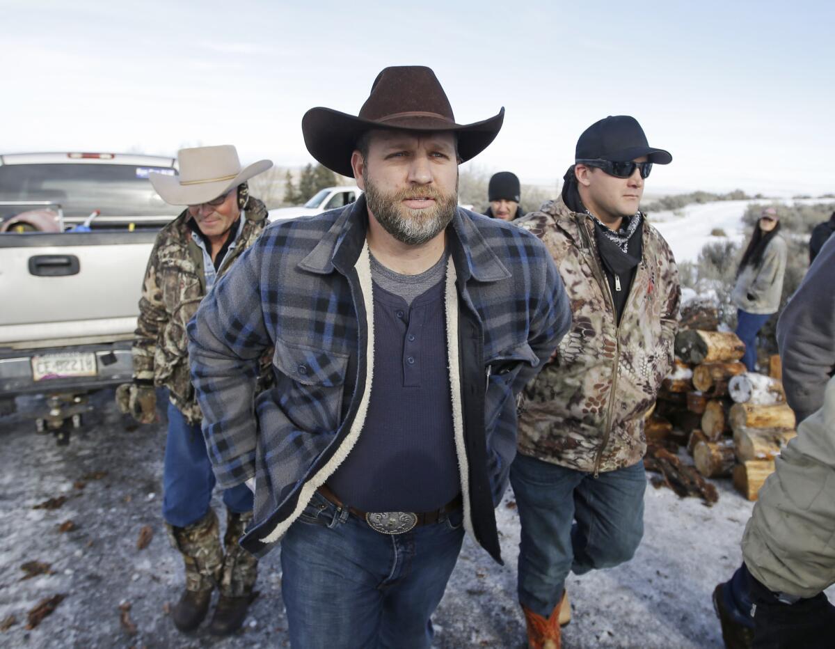 Ammon Bundy at Malheur National Wildlife Refuge in 2016