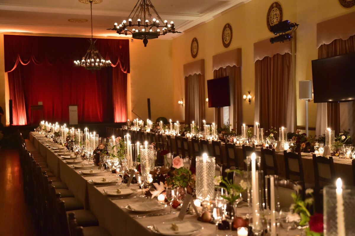 A look at the setting for Porter magazine's Incredible Women Gala at the Ebell of Los Angeles.