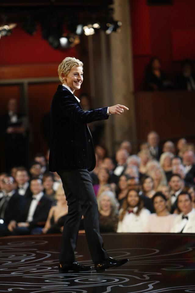 Backstage at the 2014 Academy Awards