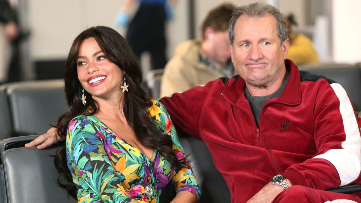 Sofia Vergara, left, and Ed ONeill on "Modern Family." (Danny Feld / ABC)