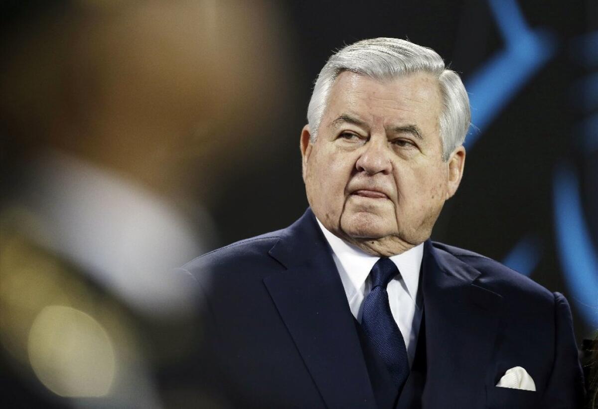 Panthers owner Jerry Richardson before the 2016 NFC Championship game against the Cardinals.