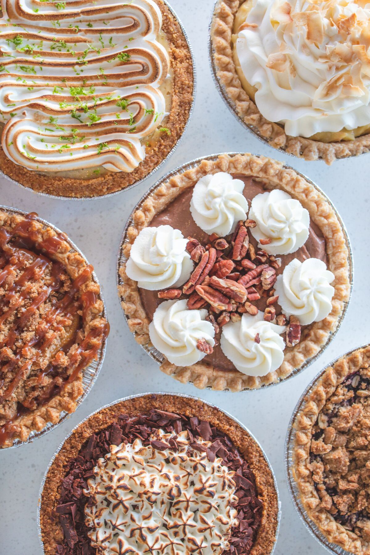A variety of pies at Pacific Social