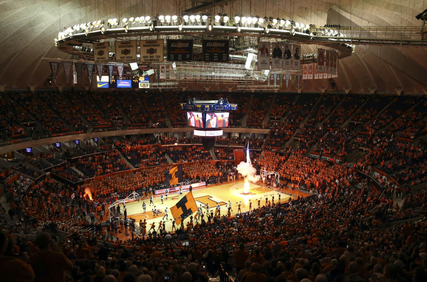 With luxury seating, an intense Orange Krush hovering over the court and even a sideline DJ, the renovated State Farm Center (at a price tag of nearly $170 million) is a Big Ten gem. The outside is still a hideous spaceship shape but once fans walk in the arena they're hit with a cool, friendly arena.