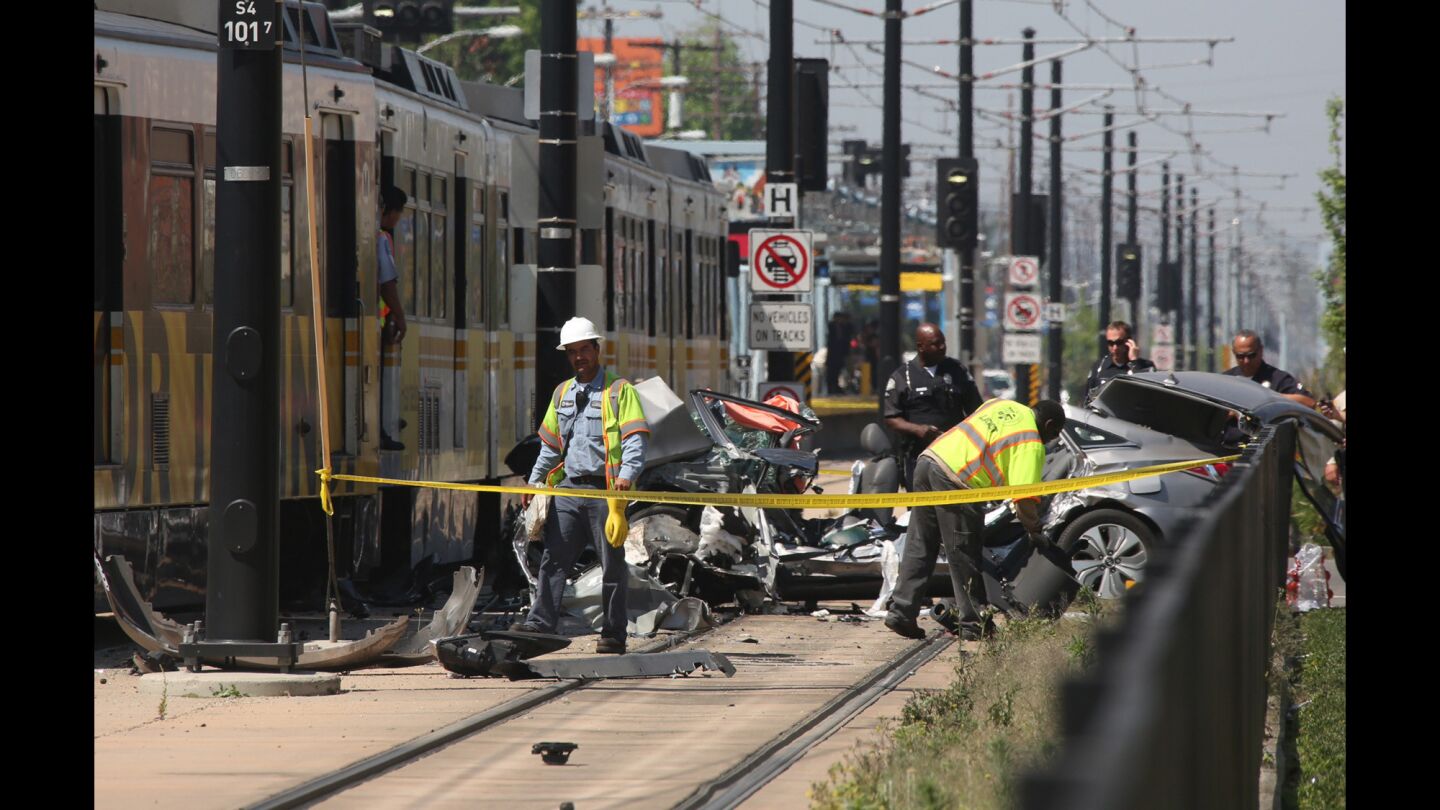 Expo Line train vs. car crash