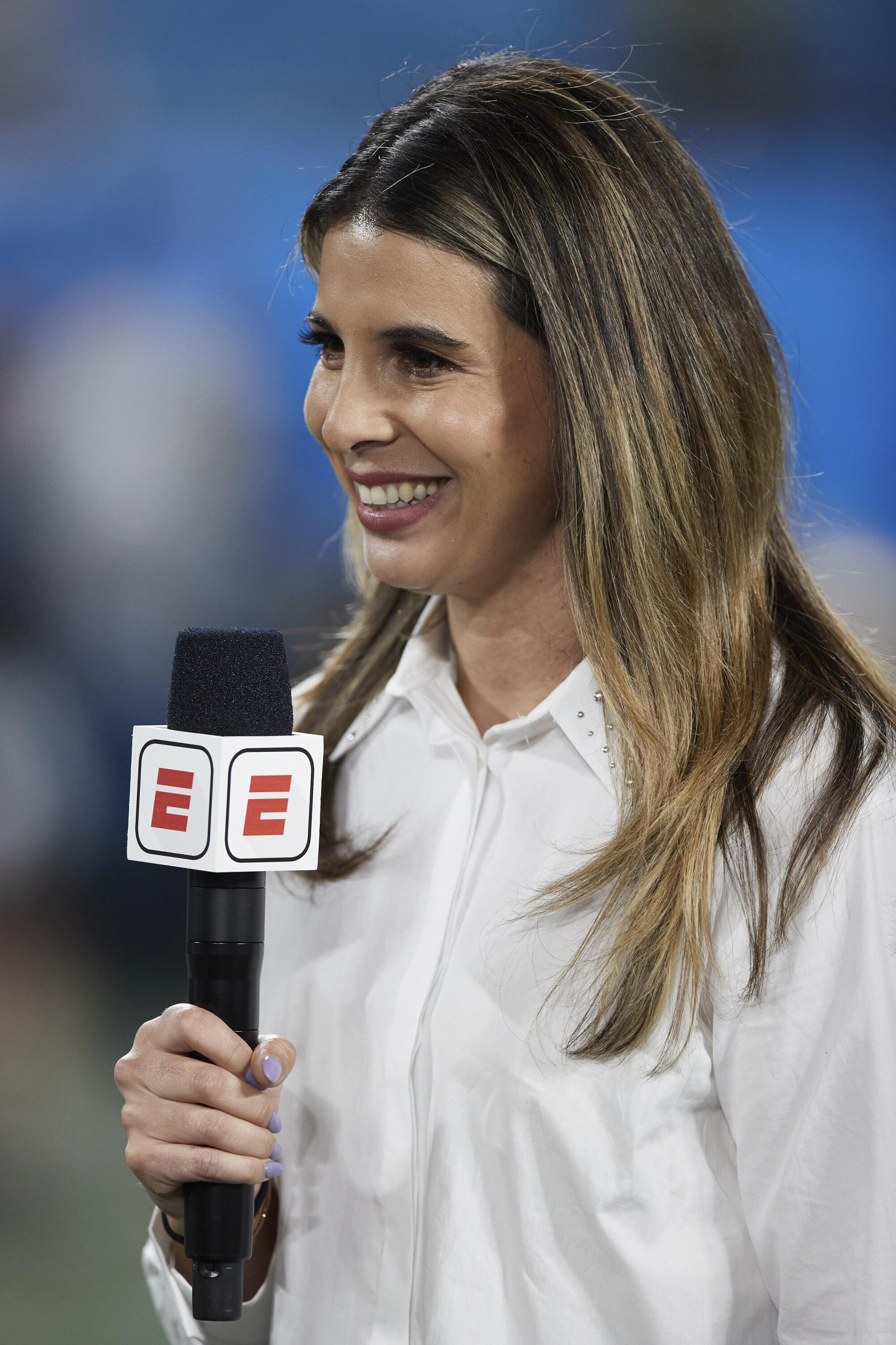 ESPN Deportes reporter Katia Castorena prepares fo