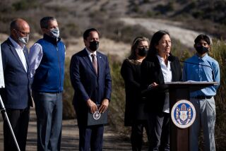 U.S. Interior Secretary Deb Haaland speaks during a press conference on expanding outdoor access to underserved communities in California at San Ysidro on Wednesday, Dec. 8, 2021.
