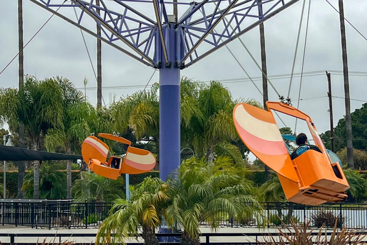 A view of Surfside Gliders at Knott's Berry Farm.