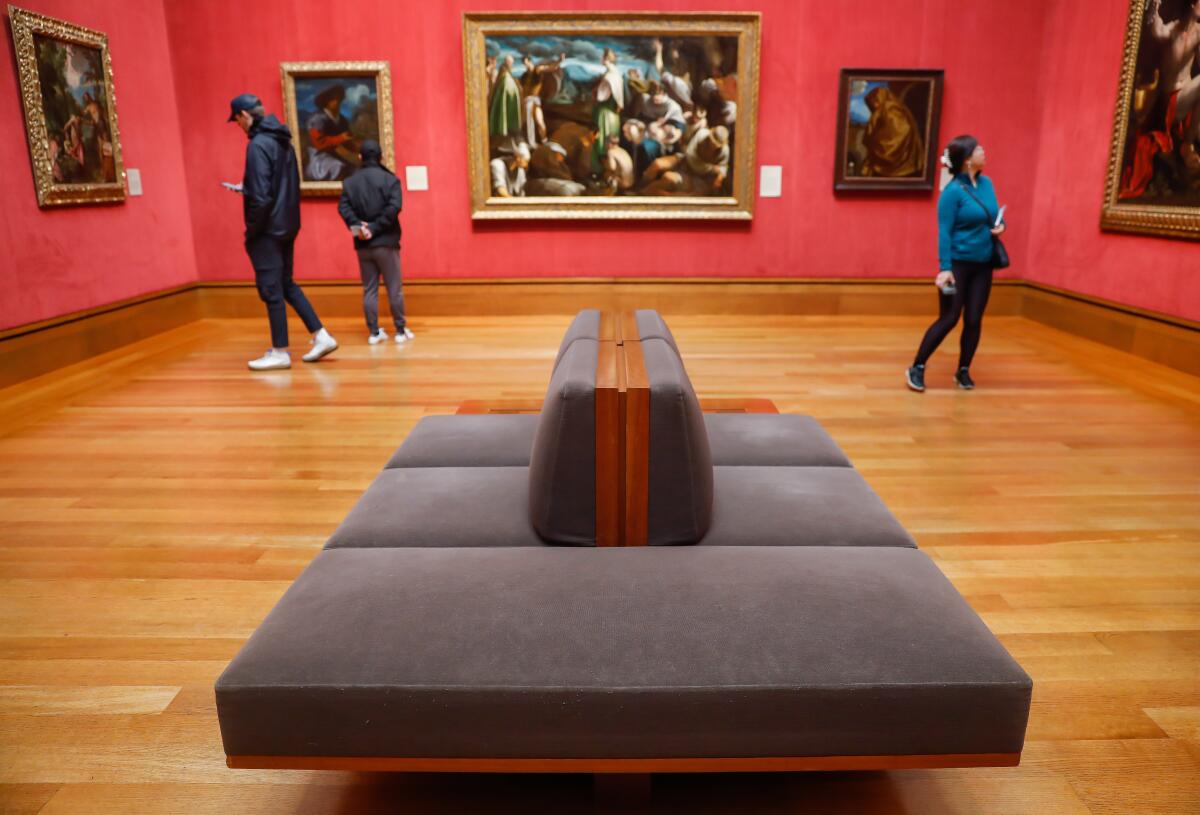 Plush museum seating is available at The Getty.