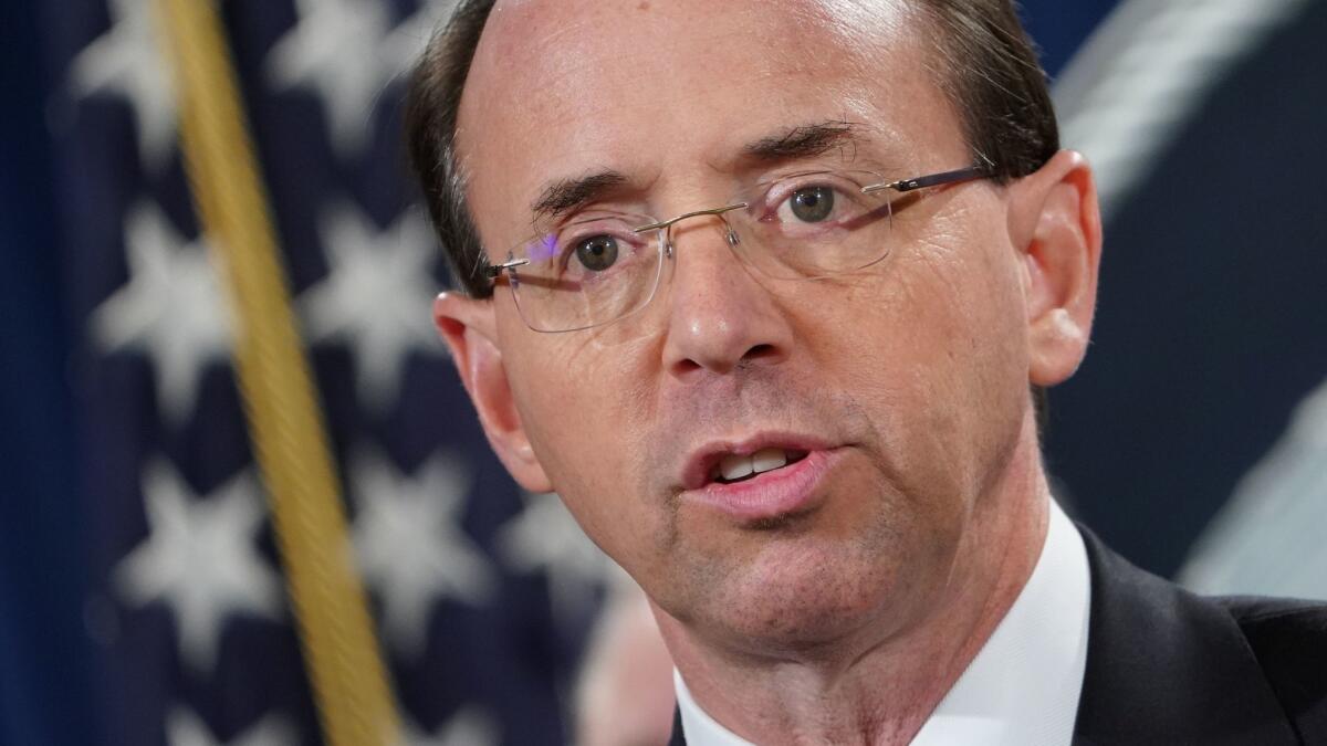 Deputy Atty. Gen. Rod Rosenstein.